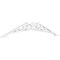 Ekena Millwork Pitch Carrillo Architectural Grade PVC Gable Pediment, 60"W x 12 1/2"H x 1"P (5/12) GPP060X013X100CRL - alternate 1